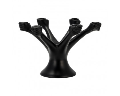 Sagebrook - 13" Metal Hands Holding Taper Candelabra in Black