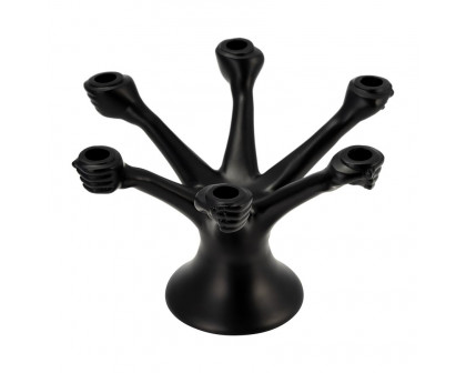 Sagebrook - 13" Metal Hands Holding Taper Candelabra in Black