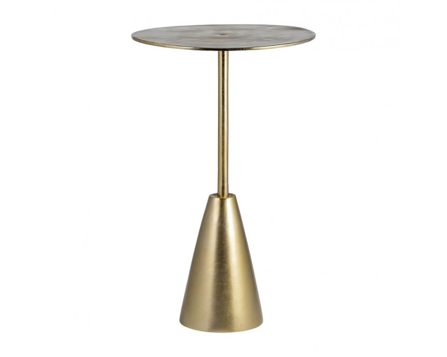 Sagebrook - Metal Cone Base Side Table in Gold