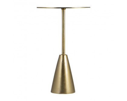 Sagebrook - Metal Cone Base Side Table in Gold