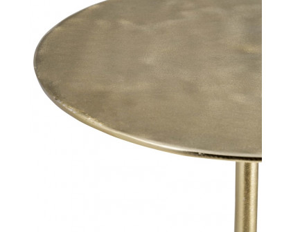 Sagebrook - Metal Cone Base Side Table in Gold