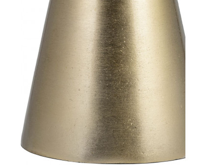 Sagebrook - Metal Cone Base Side Table in Gold