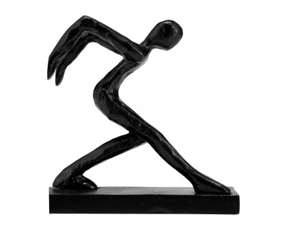 Sagebrook - 9" Metal Push Hold Figures Bookends (Set Of 2) in Black