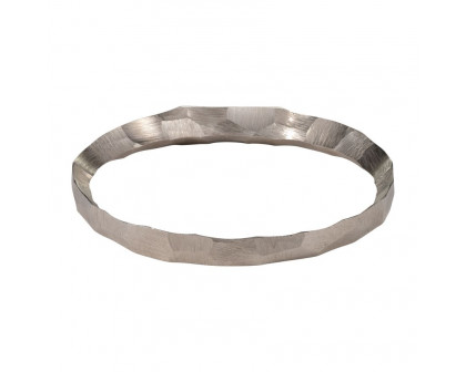 Sagebrook 14"/17" Metal Hammered Decorative Rings (Set Of 2) - Silver