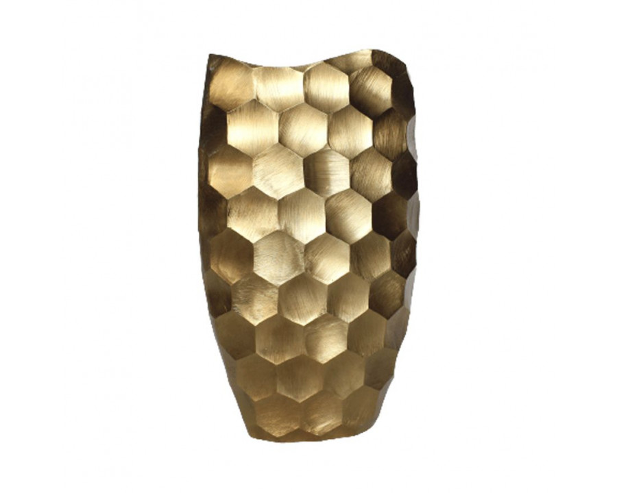 Sagebrook 24" Metal Honeycomb Vase - Gold