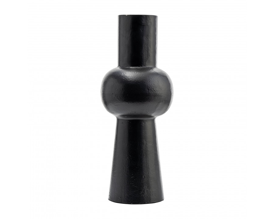 Sagebrook 15" Metal Mid Ellipsoid Vase - Black