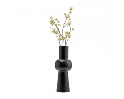 Sagebrook 15" Metal Mid Ellipsoid Vase - Black