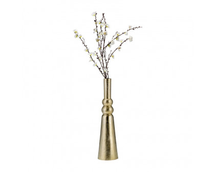 Sagebrook - 21" Metal Abstract Pillar Vase in Gold