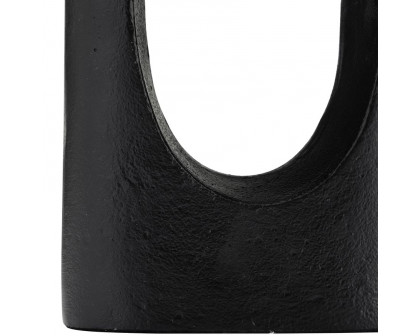 Sagebrook 16" Metal Tall Modern Open Cut Out Vase - Black