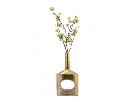 Sagebrook 12" Metal Small Modern Open Cut Out Vase - Gold