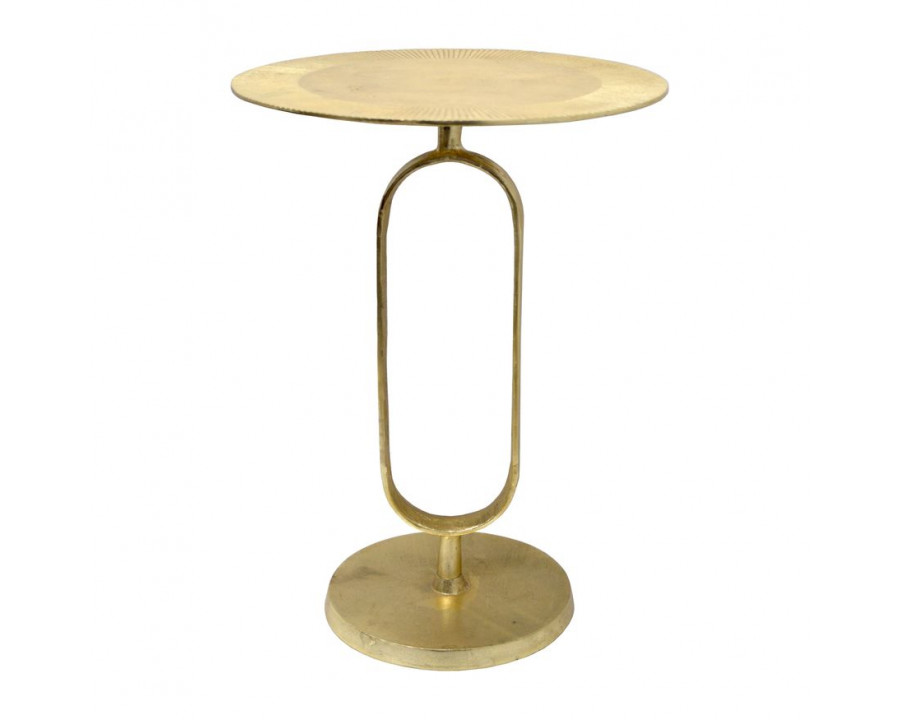 Sagebrook - Metal Side Table in Champagne