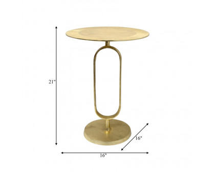 Sagebrook - Metal Side Table in Champagne