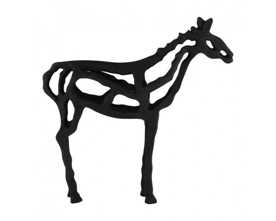 Sagebrook 14" Metal Horse Illusion Sculpture - Black