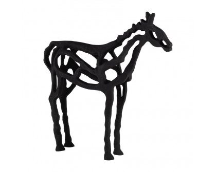 Sagebrook 14" Metal Horse Illusion Sculpture - Black