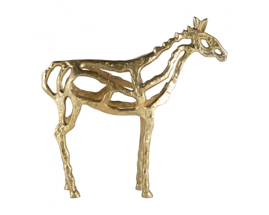 Sagebrook 14" Metal Horse Illusion Sculpture - Gold