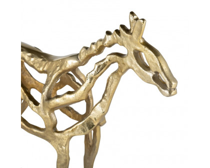 Sagebrook 14" Metal Horse Illusion Sculpture - Gold