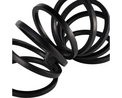 Sagebrook 11" Metal Slinky Ring Decor - Black