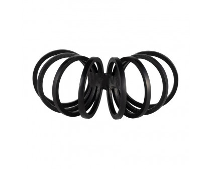 Sagebrook 11" Metal Slinky Ring Decor - Black