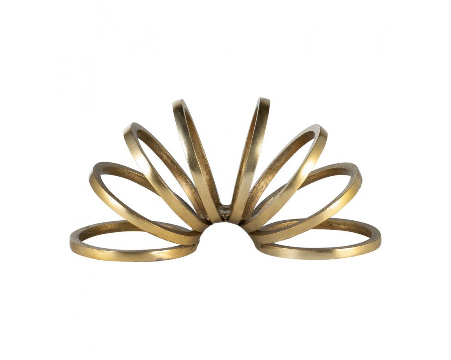 Sagebrook 11" Metal Slinky Ring Decor - Gold