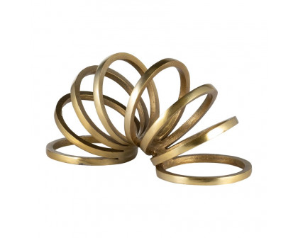 Sagebrook 11" Metal Slinky Ring Decor - Gold