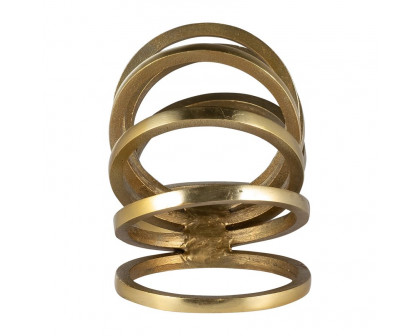 Sagebrook 11" Metal Slinky Ring Decor - Gold