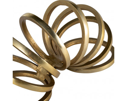 Sagebrook 11" Metal Slinky Ring Decor - Gold