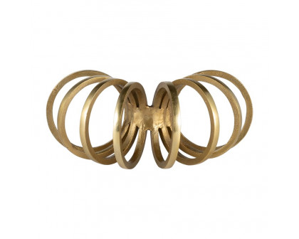 Sagebrook 11" Metal Slinky Ring Decor - Gold