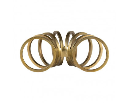 Sagebrook 11" Metal Slinky Ring Decor - Gold