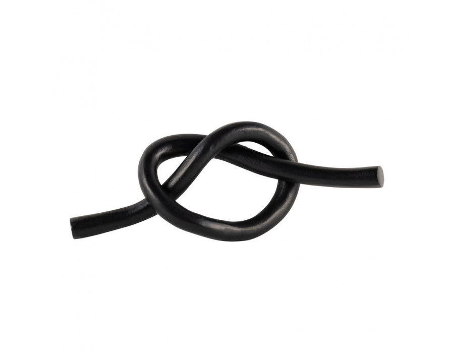 Sagebrook 12" Metal Single Knot Decor - Black