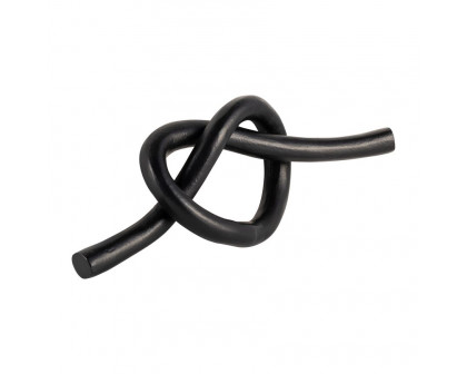 Sagebrook 12" Metal Single Knot Decor - Black