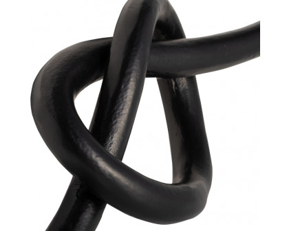 Sagebrook 12" Metal Single Knot Decor - Black