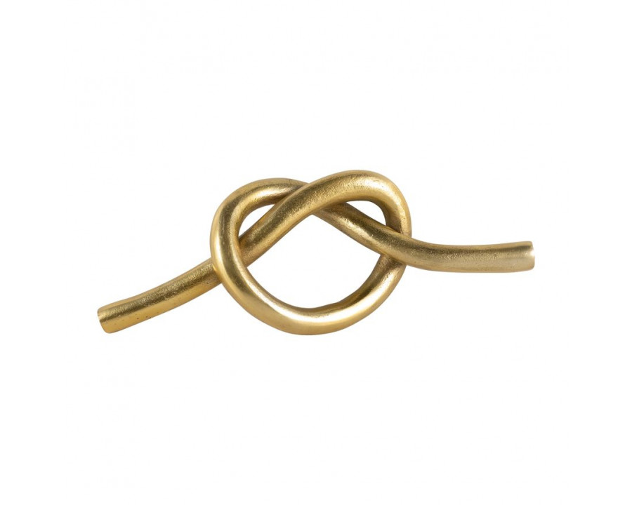 Sagebrook 12" Metal Single Knot Decor - Gold