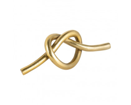 Sagebrook 12" Metal Single Knot Decor - Gold