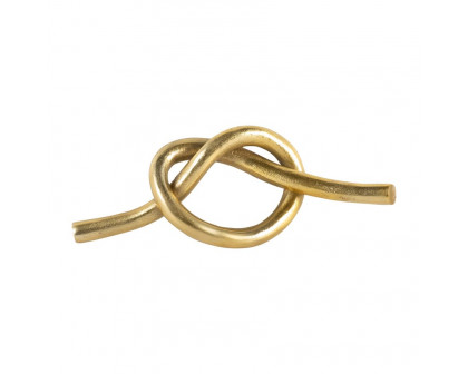 Sagebrook 12" Metal Single Knot Decor - Gold