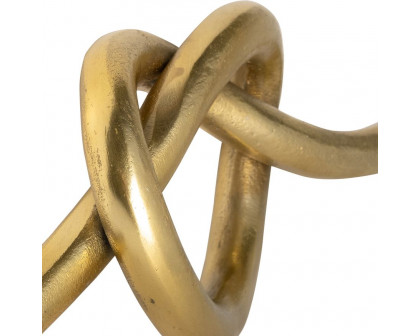 Sagebrook 12" Metal Single Knot Decor - Gold