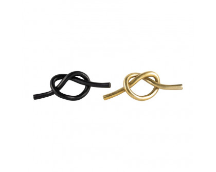 Sagebrook 12" Metal Single Knot Decor - Gold