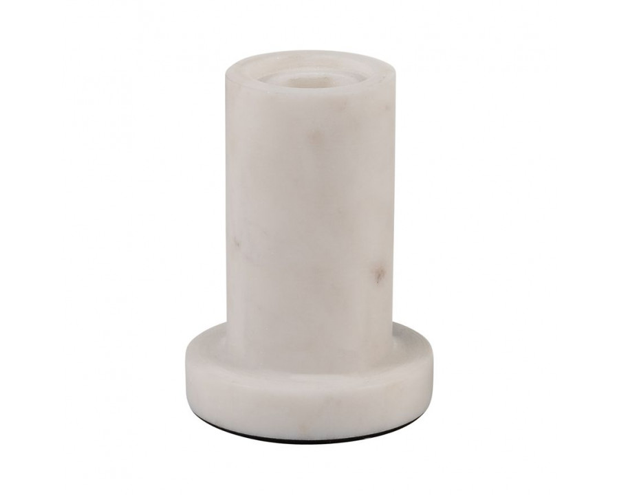 Sagebrook - 5" Marble Taper Candle Holder With Flat Base