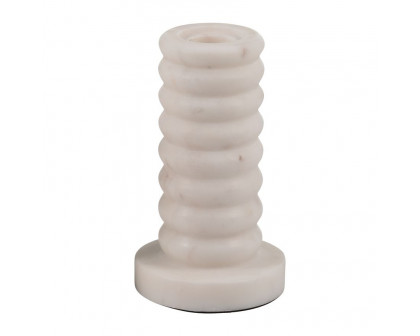 Sagebrook 5" Marble Ribbed Taper Candle Holder