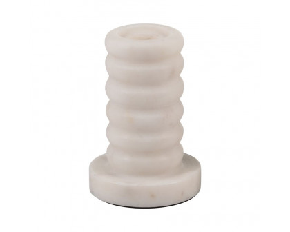 Sagebrook - 5" Marble Taper Candle Holder With Flat Base