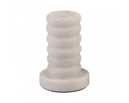 Sagebrook 5" Marble Ribbed Taper Candle Holder