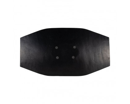 Sagebrook - 16"/21" Metal Geometric Disk Plate (Set Of 2) in Black