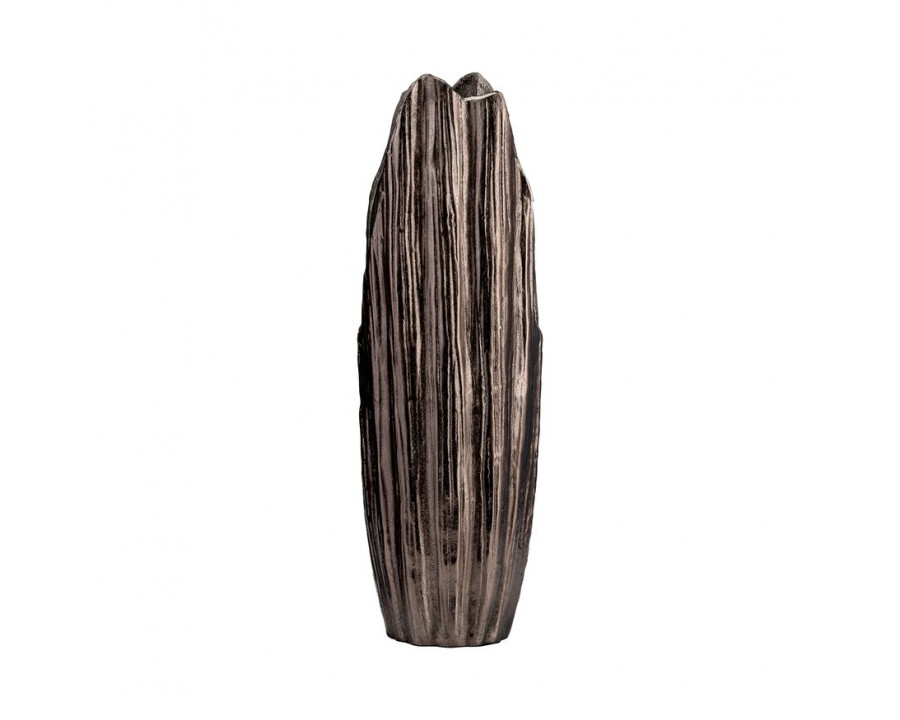 Sagebrook 24" Metal Abstract Ridged Vase