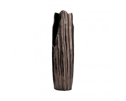 Sagebrook 24" Metal Abstract Ridged Vase