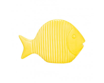 Sagebrook 12" Ceramic V Striped Fish