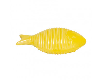 Sagebrook 12" Ceramic V Striped Fish - Yellow