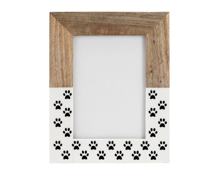 Sagebrook 5"x7" Wood Dog-paws Photo Frame