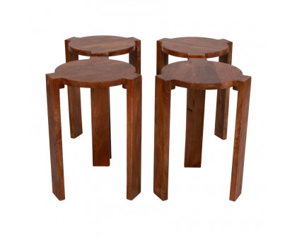 Sagebrook - Wood Accents Table Set in Brown