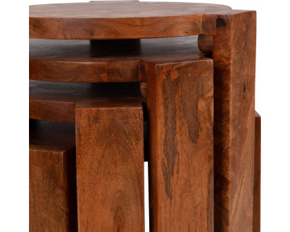 Sagebrook - Wood Accents Table Set in Brown