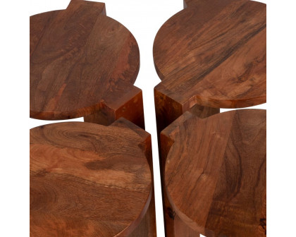 Sagebrook - Wood Accents Table Set in Brown