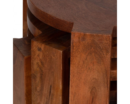 Sagebrook - Wood Accents Table Set in Brown